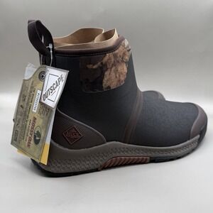 Muck Boot Men 8 Mossy Oak Outscape Chelsea Slip On Brown Waterproof NEW OSC-MOBU